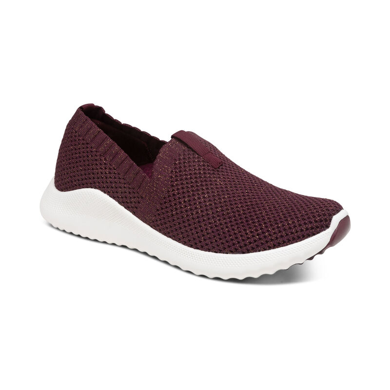 Aetrex Angie Arch Support Sneakers Dames Rood | LOA372XU