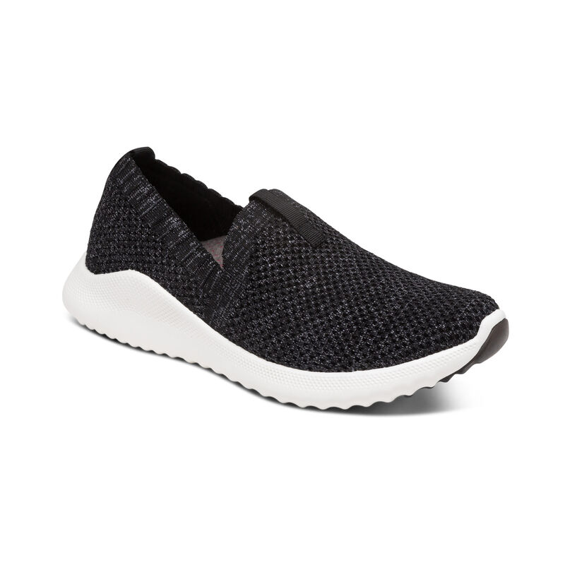 Aetrex Angie Arch Support Sneakers Dames Zwart | RUR9947YN