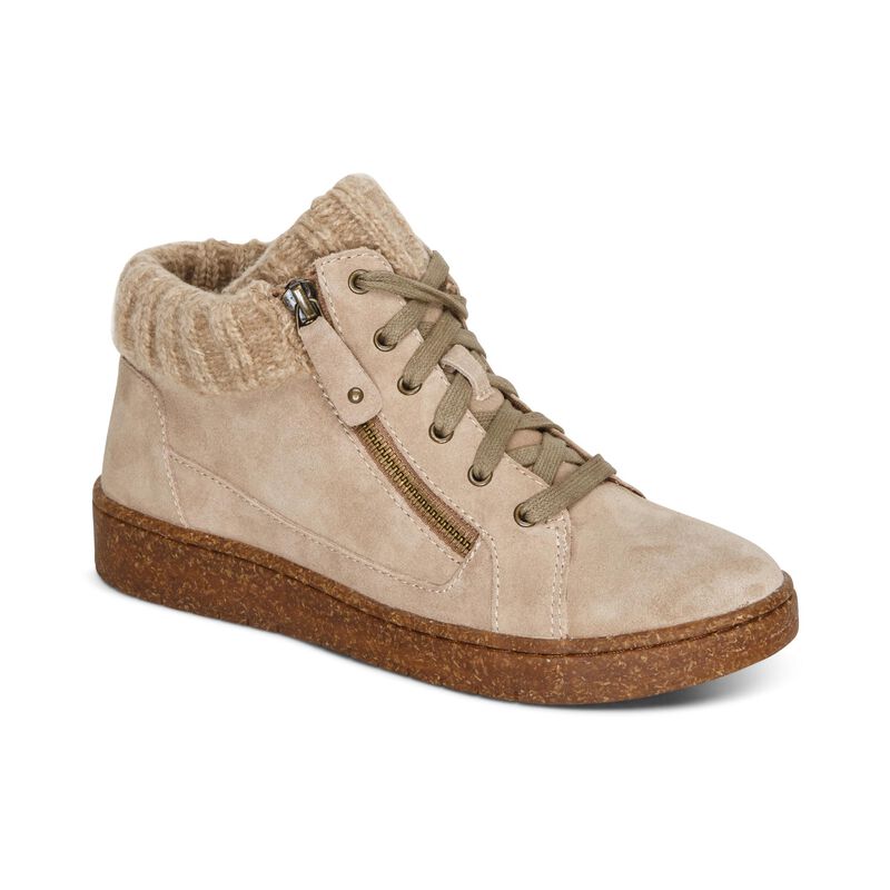 Aetrex Bonnie Arch Support Sneakers Dames Beige | AMR46100VD