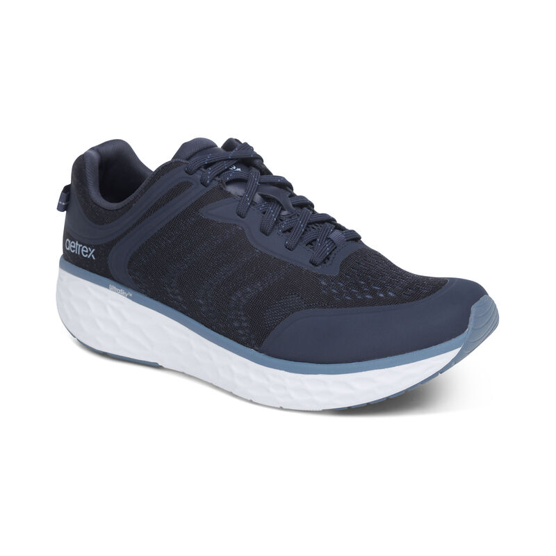 Aetrex Chase Arch Support Sneakers Heren Donkerblauw | RHW9115XT