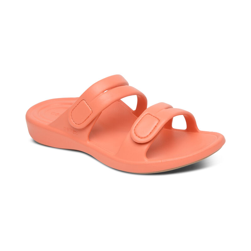 Aetrex Janey Sport Water-Friendly Badslippers Dames Oranje | JGP658AA