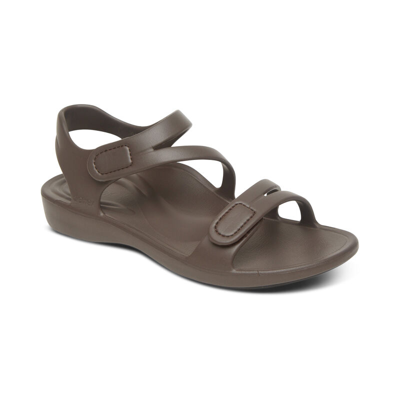 Aetrex Jillian Sport Water-Friendly Sandalen Dames Donkergrijs | GDR7743OZ