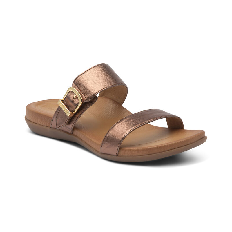 Aetrex Mimi Water-Friendly Sandalen Dames Goud | FOF7425PG