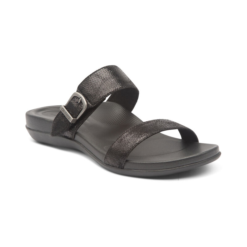 Aetrex Mimi Water-Friendly Sandalen Dames Zwart | NWS8186BM