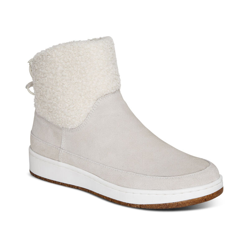 Aetrex Winnie Winterschoenen Dames Grijs Wit | YAX625NO