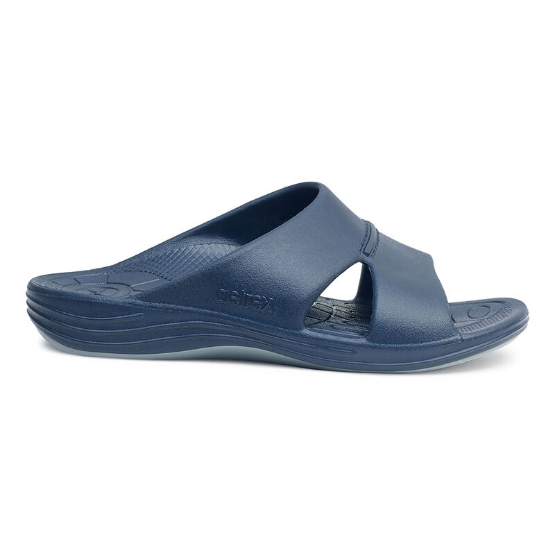 Aetrex Bali Orthotic Badslippers Heren Donkerblauw | WYF4669IJ