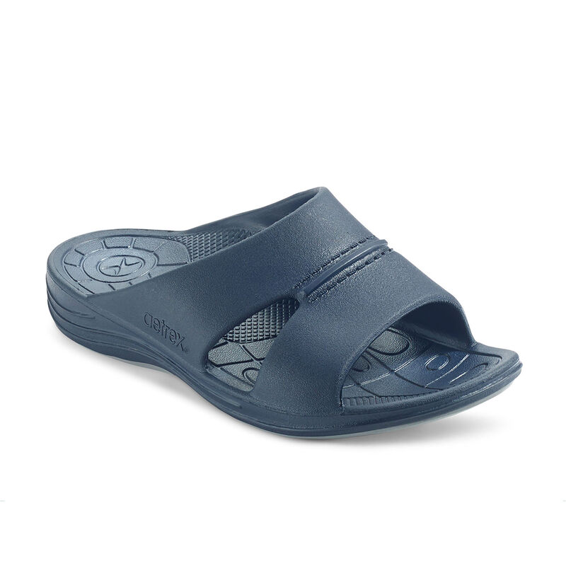 Aetrex Bali Orthotic Badslippers Heren Donkerblauw | WYF4669IJ