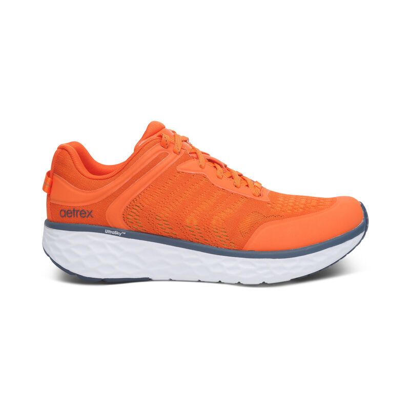 Aetrex Chase Arch Support Sneakers Heren Oranje | RDX1592RY