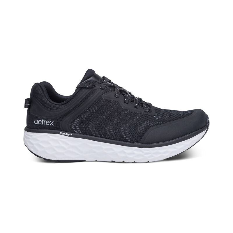 Aetrex Chase Arch Support Sneakers Heren Zwart | ZGS6097GZ