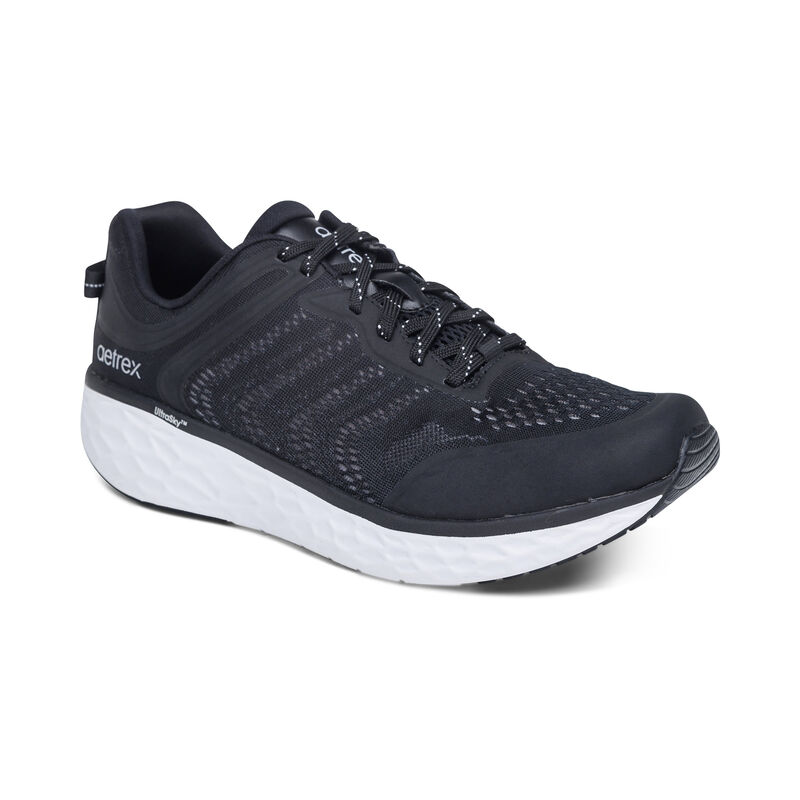 Aetrex Chase Arch Support Sneakers Heren Zwart | ZGS6097GZ