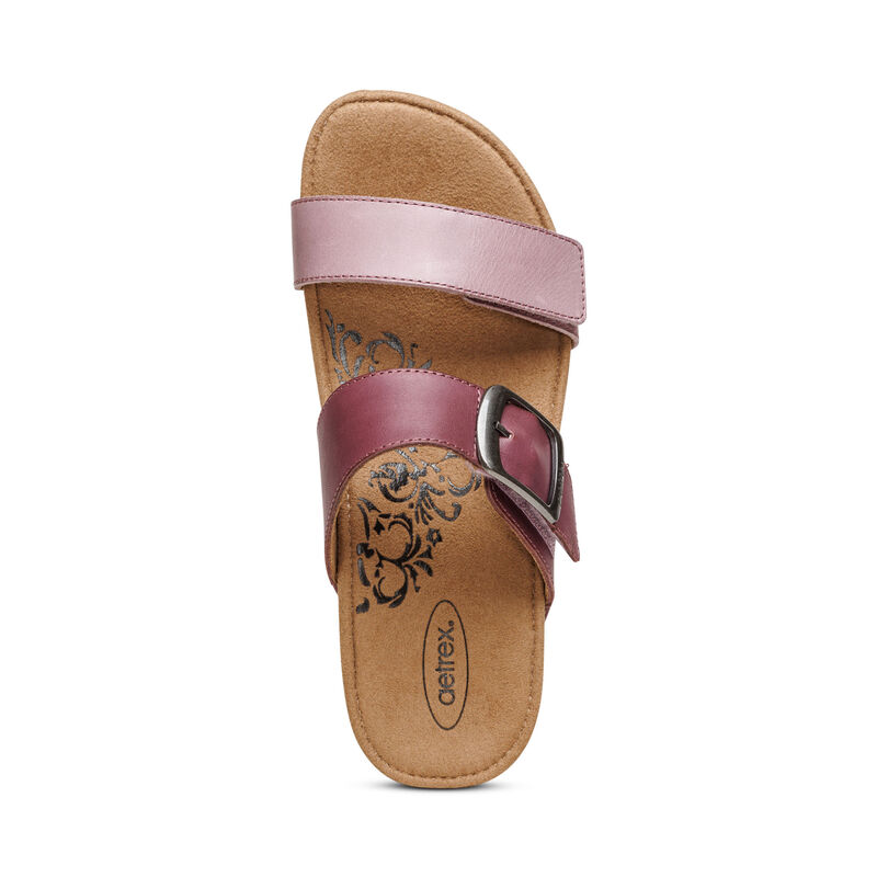 Aetrex Daisy Adjustable Badslippers Dames Paars | SZC4510ZJ