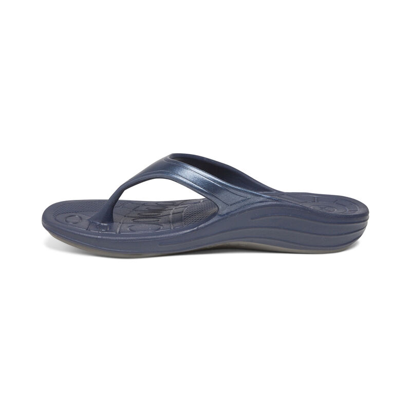 Aetrex Fiji Orthotic Teenslippers Dames Donkerblauw | FOE4463ZS