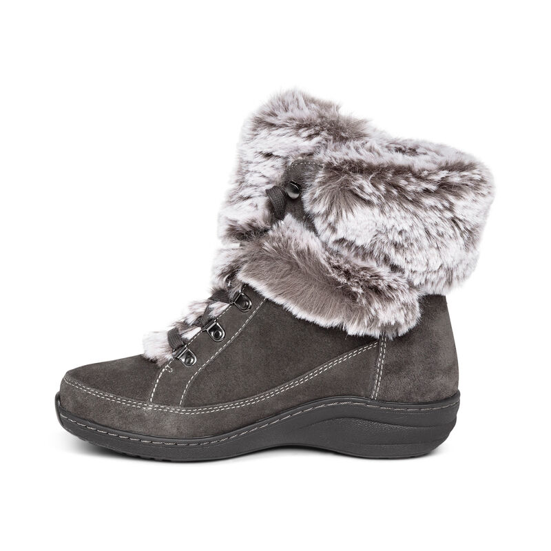 Aetrex Fiona Arch Support Waterdichte Winter Winterschoenen Dames Grijs | HQO3129LO