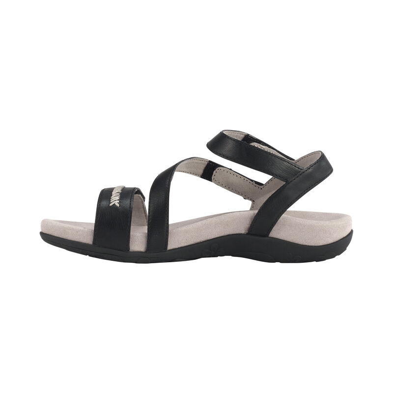 Aetrex Gabby Adjustable Quarter Riemen Sandalen Dames Zwart | ZMV6053VZ