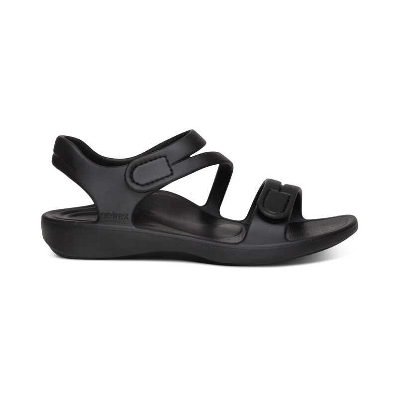 Aetrex Jillian Sport Water-Friendly Sandalen Dames Zwart | FME1524YL