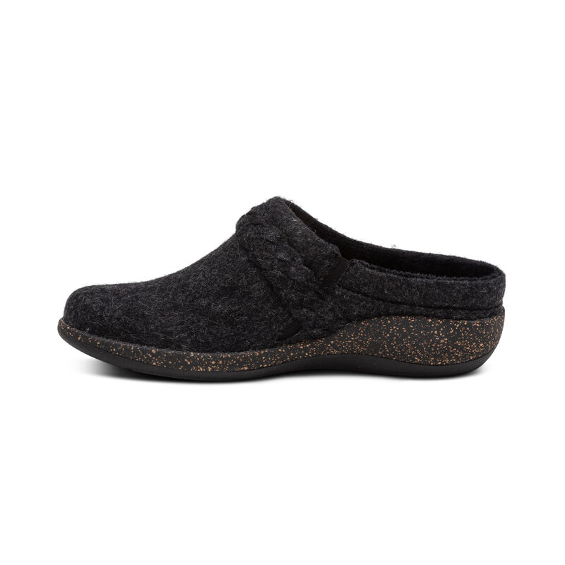 Aetrex Libby Comfort Klompen Dames Zwart Gekleurd | ELO1562WG