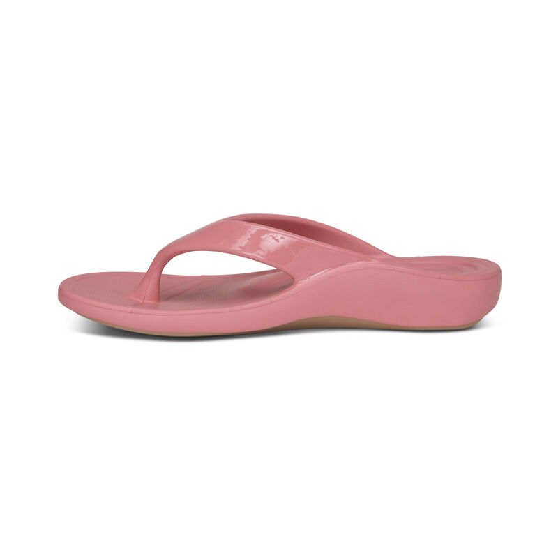 Aetrex Maui Orthotic Teenslippers Dames Roze | IOV6071IL