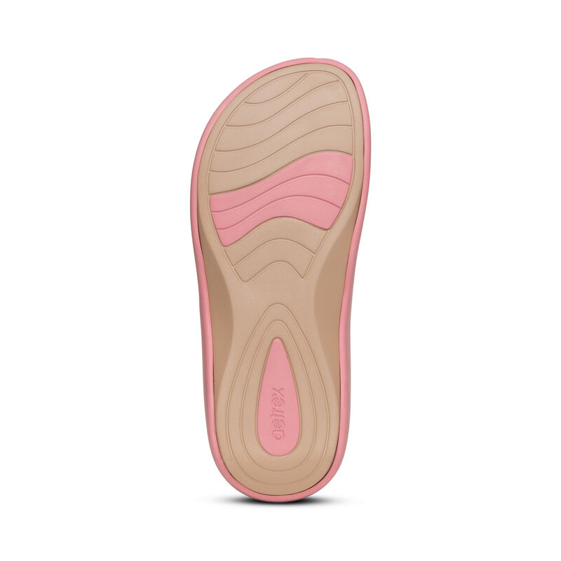 Aetrex Maui Orthotic Teenslippers Dames Roze | IOV6071IL