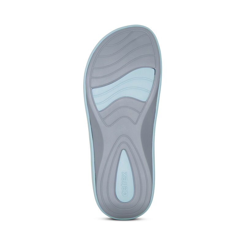 Aetrex Maui Orthotic Teenslippers Dames Blauw | RFU8175YA