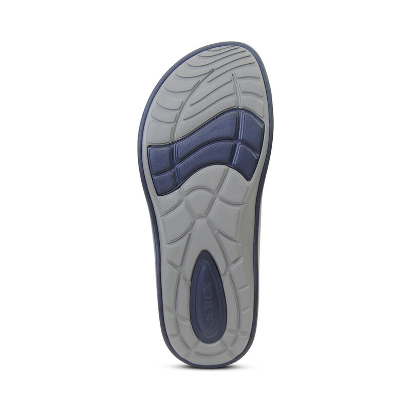 Aetrex Maui Orthotic Teenslippers Heren Donkerblauw | GEZ854OO