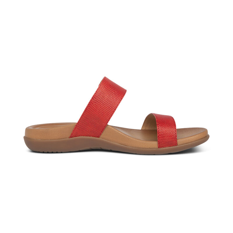 Aetrex Mimi Water-Friendly Sandalen Dames Rood | KQU7895UR