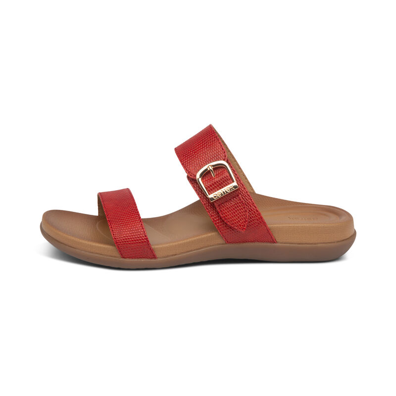 Aetrex Mimi Water-Friendly Sandalen Dames Rood | KQU7895UR