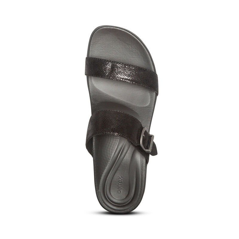 Aetrex Mimi Water-Friendly Sandalen Dames Zwart | NWS8186BM