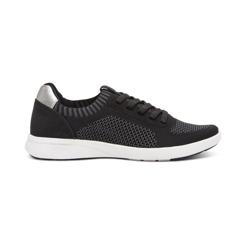 Aetrex Teagan Arch Support Sneakers Dames Zwart | UKN157YO