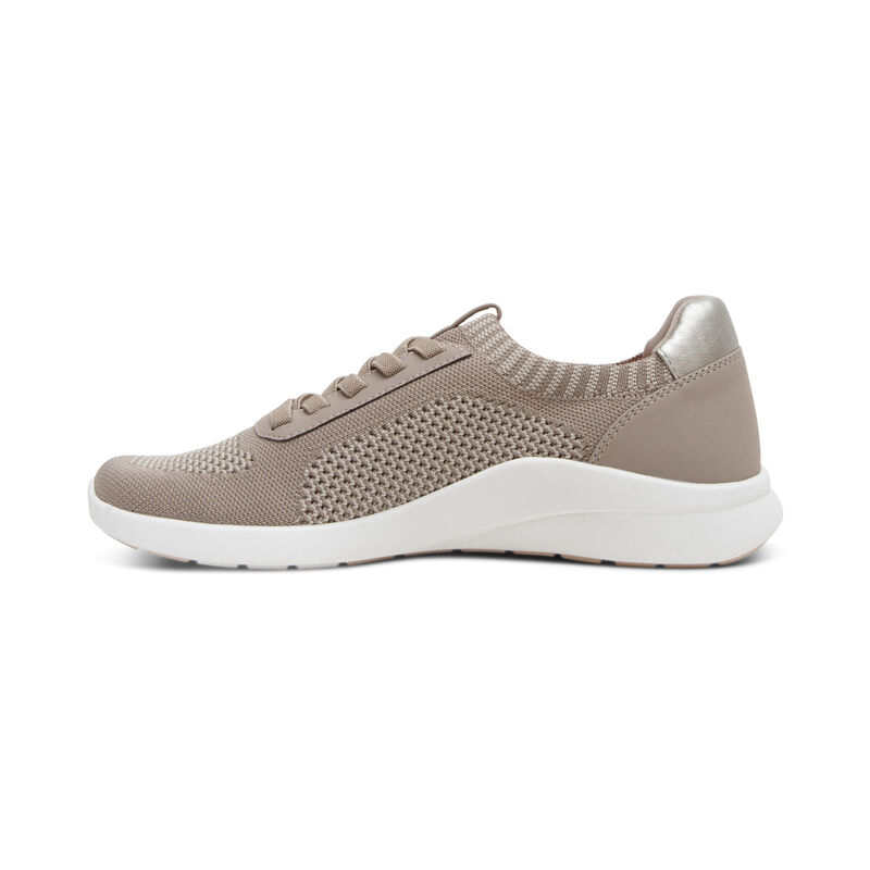 Aetrex Teagan Arch Support Sneakers Dames Beige | WQT2324AU