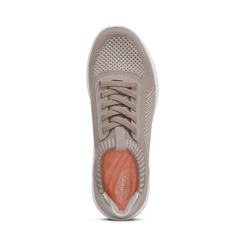 Aetrex Teagan Arch Support Sneakers Dames Beige | WQT2324AU